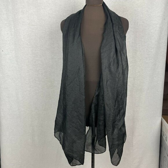 3/$15 Black Long Viscose Scarf Wrap Long Sheer - Picture 5 of 7